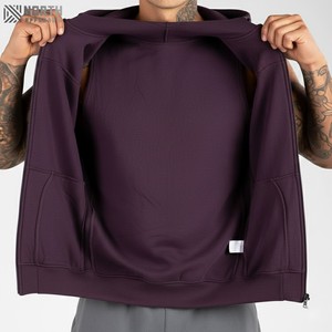 Logo personnalisé entraînement débardeurs à capuche sport lavage à l'acide sans manches à capuche de haute qualité poids lourd sans manches à capuche réversible - Product Image 3