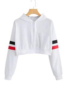 Sweat à capuche court pour femmes à la mode pull décontracté haut court sweat à capuche pour Streetwear, sport et mode quotidienne - Product Image 5