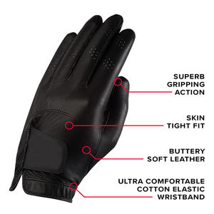 Logo personnalisé de haute qualité en cuir pur anti-dérapant doux respirant gant de golf prix de gros 2025 hommes femmes gants de golf en cuir - Product Image 3
