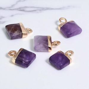 Sculpté Mini Sac Forme Améthyste Pierre Pendentif-Pierre Naturelle Charme Pendentif Pendentif pour Femmes Artisanat Bijoux - Product Image 1