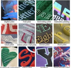 Sweat-shirts à capuche personnalisés avec impression de logo, sweats-shirts de luxe 100% coton, poids lourd, tricot uni pour hommes - Product Image 6