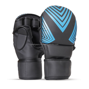 Guantes de Lucha MMA Avanzados de Cuero PU con Absorción de Impactos para Entrenamiento y Sparring, Personalizables de Fábrica, Cierre de Gancho y Bucle Sanda - Product Image 1