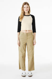 Bella + toile femmes coton haut court ragla T-shirt pour femmes personnalisé T-shirt personnalisé US blancs jeunesse Baseball Raglan T-Shirt - Product Image 4