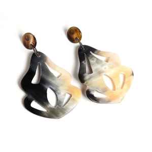 Customizable Vintage Buffalo Horn Stud <b>Earrings</b> 100% Best Quality for Wedding MA CRAFT INDIA Women's - Product Image 3