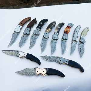 Couteau de poche multifonctionnel portable avec manche en corne de taureau noir - Product Image 6