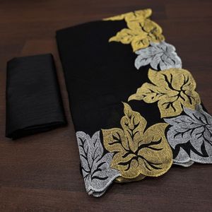 Último diseñador de alta calidad pura seda Dola Sari hilo secuencia oro tejido borde indio étnico tradicional fiesta desgaste Saree - Product Image 2