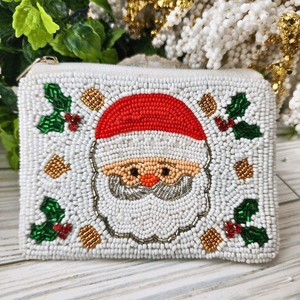 Coin Holder Purse with <b>Thread</b> Design Embroidery Coin Pouch Seed <b>Bead</b> Customized Hand Pouch - Product Image 1