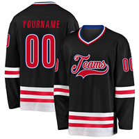 Maillots de hockey sur glace Everest personnalisés avec logo imprimé par transfert thermique, sublimation, 100% polyester, respirants, confortables, pour hommes adultes