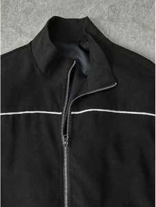 Survêtement coupe-vent à manches longues et noir en nylon réfléchissant pour femmes, logo personnalisé, ensemble short de 2 pièces - Product Image 3