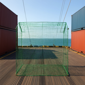 4 X 3.0 m Green Polypropylene <b>Net</b> Container 3 mm Thickness 45 mm Mesh Size for <b>Cargo</b> Ships - Product Image 3