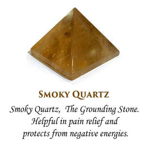 Pyramide de quartz fumé, cristal Feng Shui pour le nettoyage énergétique et la mise à la terre - Product Image 1