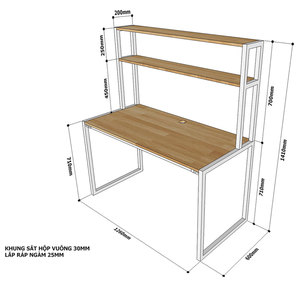 <b>Simple</b> Folding Computer <b>Desk</b> with Integrated CPU Shelf and Drawer for Hotels - Product Image 4