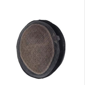 Perruque toupet Miraje Model Taz BD en cheveux humains Remy indiens avec une densité de 100%, vague profonde naturelle et vague corporelle, base en dentelle PU - Product Image 5