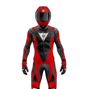 Combinaison de course moto Denork-X pour homme en cuir de vache/crocodile, niveau CE 2, vêtements de course automobile, perforée, combinaison de moto 1 pièce, niveau CE 2 - Product Image 1