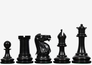 Ensemble d'échecs de luxe reproduit, style antique, Steinitz Staunton, en ébène et en bois de laurier, avec estampe sur le côté du roi, 3,75 pouces - Product Image 3