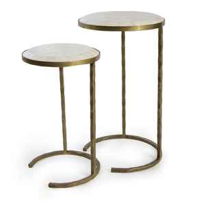 High Quality Iron Round <b>Table</b> Top <b>Side</b> <b>Table</b> <b>Set</b> Gold Adjustable Various Sizes Modern Design for Living Room Wholesale Prices - Product Image 6