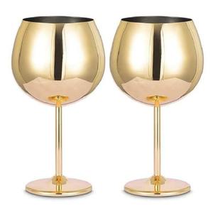 Venta de fábrica, vasos de Metal portátiles de 500ml para piscina de champán, fiesta interior al aire libre, copas de vino de acero inoxidable, Copas de bola - Product Image 1