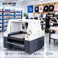 Machine de découpe laser CO2 haute vitesse et haute précision 9070 avec plateforme d'alimentation automatique pour impression et découpe, machine DTF haute densité