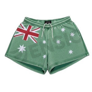 Custom Print Digital Print Breathable Quick Dry Australian Flag Farmer Outdoor Rugby Football Footy <b>Shorts</b> Zipper Pockets Unisex - Product Image 5