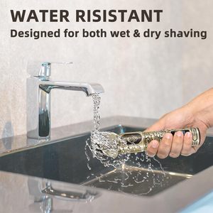 Kit de toilettage pour homme : Rasoir électrique sans fil étanche rechargeable pour cheveux, barbe, nez et corps - Product Image 5