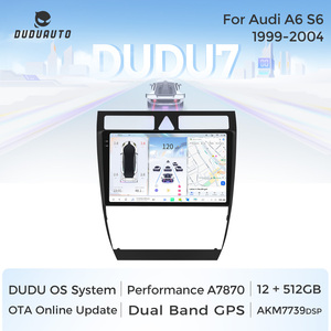 DUDUAUTO DUDU7 Smart Android 13 <span class=keywords><strong>Autoradio</strong></span> pour <span class=keywords><strong>Audi</strong></span> <span class=keywords><strong>A6</strong></span> <span class=keywords><strong>C5</strong></span> 1997-2004 S6 2 1999-2004 RS6 1 2002-2006 - Product Image 2