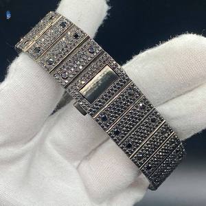 Nouvelle arrivée, montre de luxe pour homme, style business, carrée, bicolore noir et blanc, analogique, squelette, quartz, camouflage, verre, acier inoxydable - Product Image 5