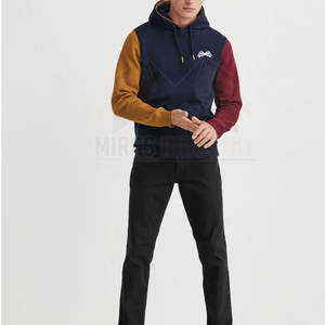 Pull-over à capuche de haute qualité pour hommes, sweats à capuche en tissu polaire épais, design imprimé solide - Product Image 2