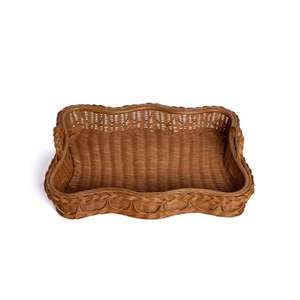 Ensemble de 3 plateaux de service en rotin de haute qualité en osier de l'Inde Taille personnalisée Usage domestique-Bois Marbre Perle Matériaux - Product Image 6