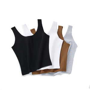 OEM gilet personnalisé décontracté femmes ligne de touche débardeur crop top personnalisé Yoga Gym Fitness entraînement athlétique ajusté débardeur pour les femmes - Product Image 2