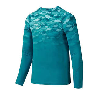 Logotipo personalizado UV Sun Protect UPF 50 Sudadera CON CAPUCHA DE PESCA Jersey Ropa de rendimiento Poliéster de secado rápido Camisas de pesca de manga larga - Product Image 3