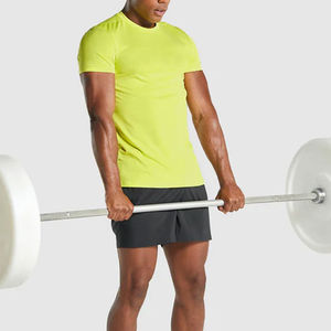 Camisetas de Manga Corta para Hombre, Color Liso, con Logotipo Personalizado, Alta Durabilidad, Hechas de Poliéster y Elastano - Product Image 4