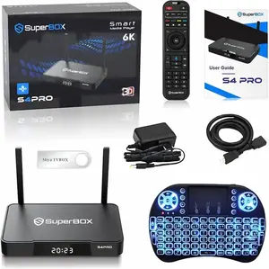 Superbox S4 Pro Dual Band Wi-Fi Smart Media Player De Beste Iptv Box In Usa America Android Tv Box Decoder