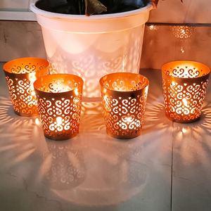 Glass Design Candle Holder Metal Gold Tealight Candle Holder for House <b>Decor</b> Iteam Accessories Largest Manufacture Company - Product Image 6