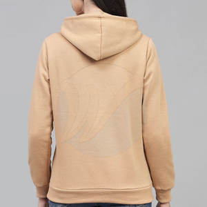 เสื้อฮู้ดผู้หญิงขายดีที่สุด เป็นมิตรกับสิ่งแวดล้อม สีพื้น สตรีทแวร์ ออกแบบโลโก้ด้านหน้าได้ตามต้องการ กันลม ระบายอากาศได้ดี น้ำหนัก 340 กรัม สำหรับฤดูหนาว - Product Image 2