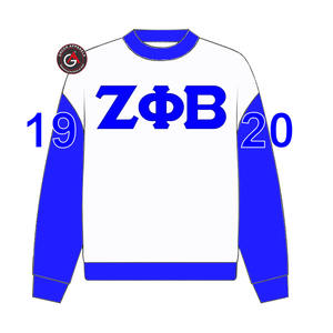 Sudadera con capucha de parafernalia bordada de hermandad de mujeres Zeta Phi Beta griega personalizada - Product Image 1