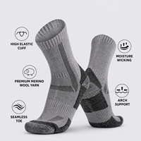 Chaussettes en laine de cachemire épaisses et chaudes, chaussettes de randonnée en laine mérinos pour hommes et femmes