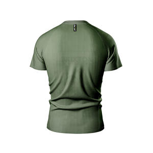 T-shirt de sport personnalisé pour hommes Maillot d'entraînement de gymnastique respirant à séchage rapide OEM/ODM Vêtements de sport à manches courtes col en V - Product Image 2