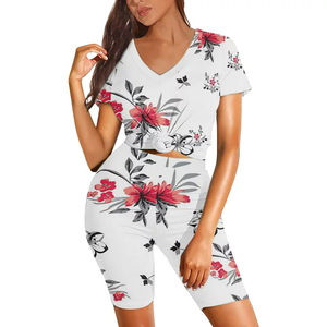 Wholesale Custom Made OEM Solid Two Piece <b>Shorts</b> <b>Set</b> Summer Women's Casual 100% Cotton Anti-Pilling Quick Dry Breathable - Product Image 2