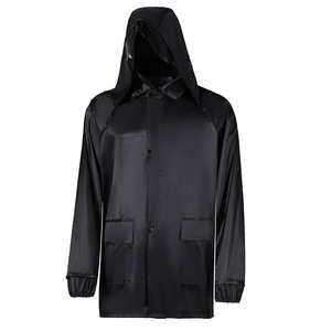 Veste de pluie en toile imperméable réfléchissante à haute visibilité personnalisée pour une utilisation promotionnelle Coupe-vent Capuche amovible devant - Product Image 1