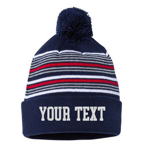 Custom Logo Winter Beanie 100% Acrylic Digital Printed Character/Checkered Pattern Cuffed Bobble <b>Hat</b> <b>Pom</b> <b>Pom</b> Sports Unisex Adult - Product Image 2