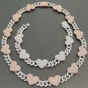 VVS Moissanite Lab Diamond Silver 925 Collar y cadena cubana Hip Hop Iced Out Jewelry Cadena de eslabones cubanos Pass Diamond Tester - Product Image 3