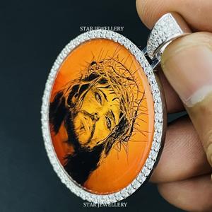 VVS Moissanite D Color Custom Memory Pendant ,925 Silver Hip Hop Moissanite Memory Pendant, Custom Memory Pendant. - Product Image 2