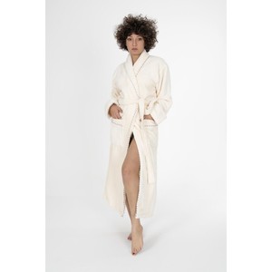 Varol Piyeli Luxury Bamboo Terry Bathrobe Shawl Collar Soft Breathable Custom Thermal Print Cozy for Home Use for Winter Summer - Product Image 1