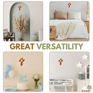 ไม้กางเขนทำมือจากไม้มะกอกพร้อมรูปนกพิราบแห่งพระวิญญาณบริสุทธิ์ ขนาด 13 ซม. ไม้กางเขนคริสเตียนสำหรับแขวนผนัง ขายส่งจากเบธเลเฮม - Product Image 5