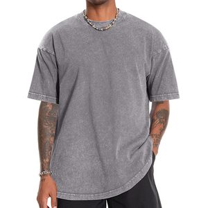Camisetas de hombre de lavado con agua de tamaño personalizado de la mejor oferta camisetas de lavado con agua de timbre resistentes transpirables informales de nueva moda para adultos - Product Image 1