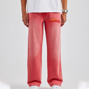 Pantalon Baggy pour hommes délavés vintage et personnalisés pantalon de survêtement streetwear lourd 450GSM pantalon de survêtement hip hop pour hommes - Product Image 4