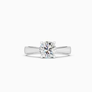 Anillo de compromiso clásico con diamante solitario cultivado en laboratorio de 1.0 quilates en oro amarillo, blanco y rosa de 9 quilates. - Product Image 1