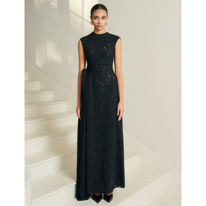 Vestidos de nuevo estilo para mujer sin mangas Nella Emb encaje drapeado Midi vestido tela de buena calidad primavera 2025 ropa de mujer Whiteant - Product Image 1