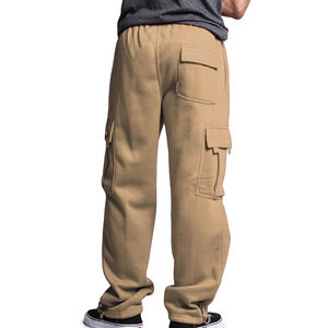 Pantalones informales para hombre, pantalones Cargo holgados de pierna recta con múltiples bolsillos, pantalones de lana para gimnasio de gran tamaño a la moda para hombre - Product Image 4