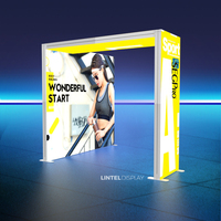 Stand d'exposition Lintel en aluminium de haute qualité avec éclairage LED, installation rapide, facile à transporter, pour salons professionnels et expositions